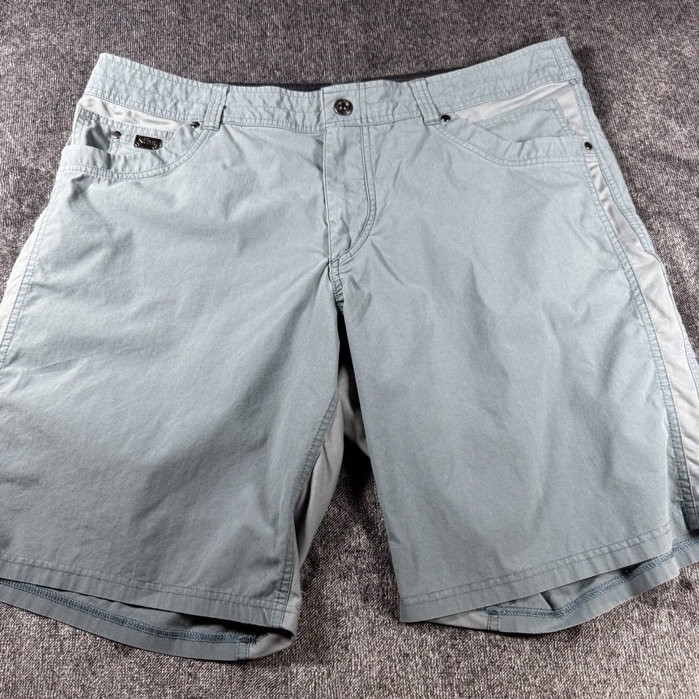 Kuhl Shorts Mens Size 40 Blue Green Radikl Hiking Performance Camping